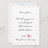 シンプル文字フル赤と白フォトクリスマスカード (裏面)