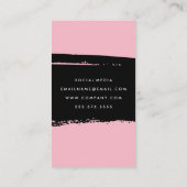 シンプル文字ブはっきりしたラックスピンクブラシ 名刺 (裏面)