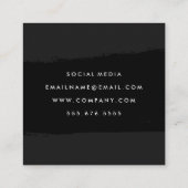 シンプル文字ブラッはっきりしたク スクエア名刺 (裏面)