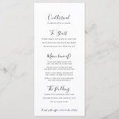 シンプル文字ブラック(白ハートのメ結婚ニュー) メニュー (裏面)