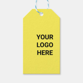 シンプル文字ミニマルスタイルイエローギフトラベル ギフトタグ