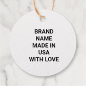 シンプル文字ミニマルスタイルギフトラベル フェイバータグ (裏面)