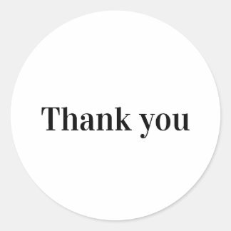 シンプル文字ミニマルスタイルクラシックラウンドステッカー ラウンドシール