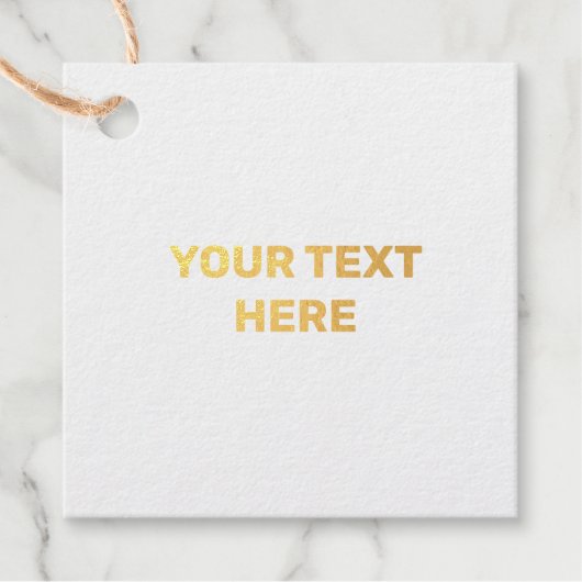 シンプル文字ミニマルスタイルゴルフ箔贈呈ラベル フェイバータグ (正面)