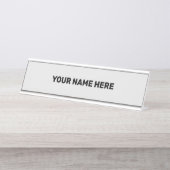 シンプル文字ミニマルスタイルドアサイン デスクネームプレート (正面)