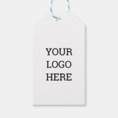 シンプル文字ミニマルスタイルビジネスのロゴフォイル好意 ギフトタグ (正面)