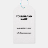 シンプル文字ミニマルスタイルビジネスのロゴフォイル好意 ギフトタグ (裏面)