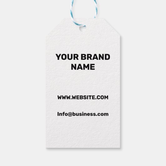 シンプル文字ミニマルスタイルビジネスのロゴフォイル好意 ギフトタグ (裏面)