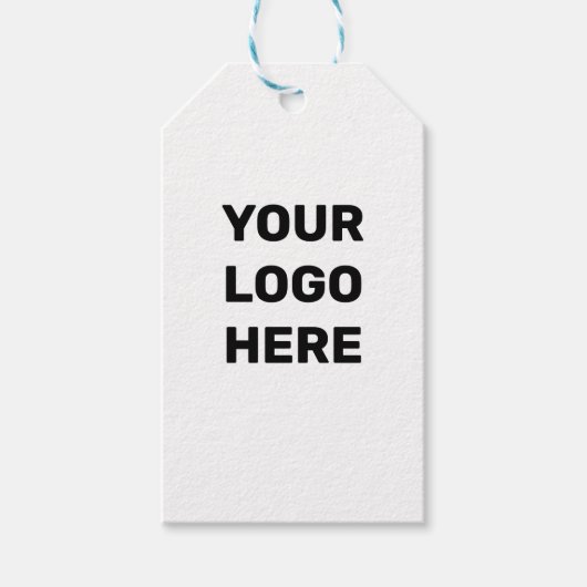 シンプル文字ミニマルスタイルビジネスのロゴフォイル好意 ギフトタグ (正面)