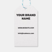 シンプル文字ミニマルスタイルビジネスのロゴフォイル好意 ギフトタグ (裏面)