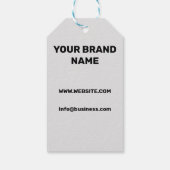 シンプル文字ミニマルスタイルビジネスのロゴフォイル好意 ギフトタグ (裏面)