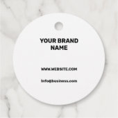 シンプル文字ミニマルスタイルビジネスのロゴフォイル好意 フェイバータグ (裏面)