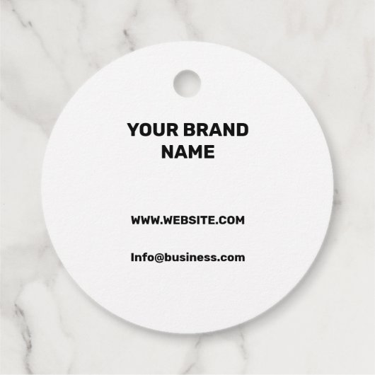 シンプル文字ミニマルスタイルビジネスのロゴフォイル好意 フェイバータグ (裏面)