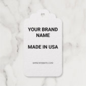 シンプル文字ミニマルスタイルブラウンゴールド箔ギフト ギフトタグ (裏面)