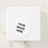 シンプル文字ミニマルスタイル円形ギフトラベル フェイバータグ (インサイチュ)