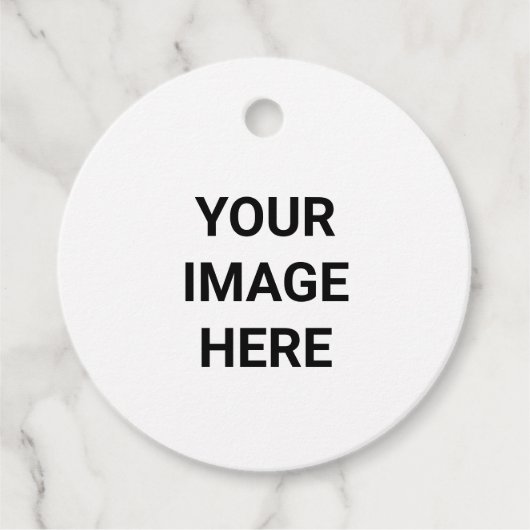 シンプル文字ミニマルスタイル円形ギフトラベル フェイバータグ (正面)