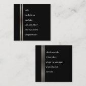 シンプル文字メフェイクタル二重トリム スクエア名刺 (正面/裏面)