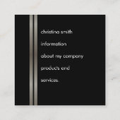 シンプル文字メフェイクタル二重トリム スクエア名刺 (裏面)