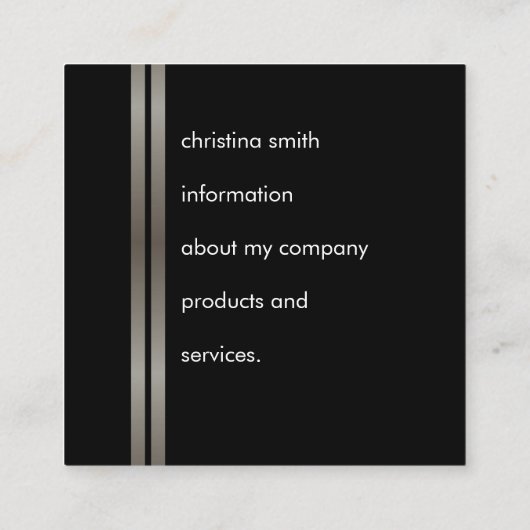 シンプル文字メフェイクタル二重トリム スクエア名刺 (裏面)