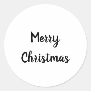 シンプル文字メリークリスマスパーティー ラウンドシール