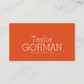 シンプル文字モダンコンサルタントorange名刺 名刺 (正面)