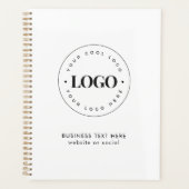 シンプル文字ラウンドビジネスロゴカスタム プランナー手帳 (正面)