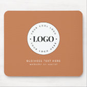 シンプル文字ラウンドビジネスロゴカスタム マウスパッド (正面)