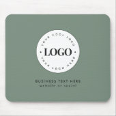 シンプル文字ラウンドビジネスロゴカスタム マウスパッド (正面)