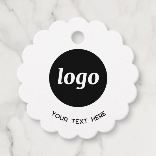 シンプル文字ロゴおよびビジネス価格ラベル フェイバータグ (正面)