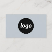 シンプル文字ロゴとパウダーブルー 名刺 (裏面)