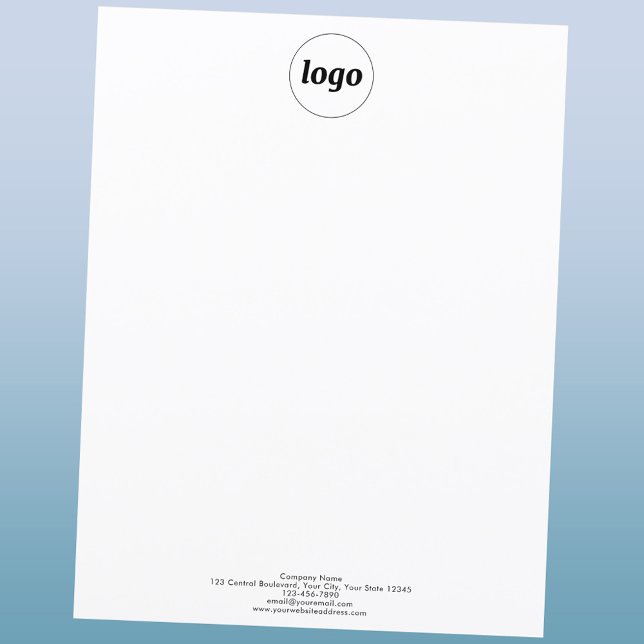 シンプル文字ロゴプロフェッショナルレターヘッド (Logo and custom text promotional business letterhead paper)