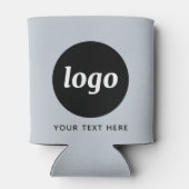 シンプル文字ロゴ販売促進パウダーブルー 缶クーラー (裏面)