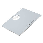 シンプル文字ロゴ販売促進ブルー ノートパッド (アングル)