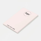 シンプル文字ロゴ販売促進赤面ピンク ポストイット (アングル)