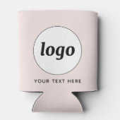 シンプル文字ロゴ販売促進赤面ピンク 缶クーラー (裏面)