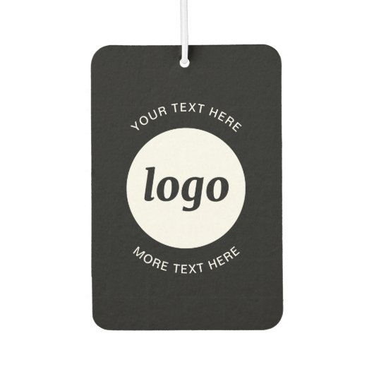 シンプル文字ロゴ カーエアーフレッシュナー (正面)