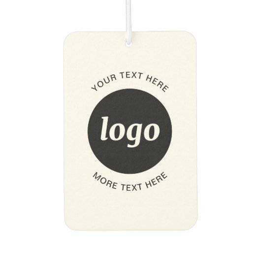 シンプル文字ロゴ カーエアーフレッシュナー (正面)