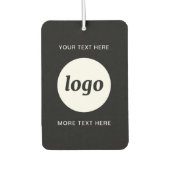 シンプル文字ロゴ カーエアーフレッシュナー (正面)