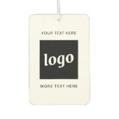 シンプル文字ロゴ カーエアーフレッシュナー (正面)