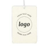 シンプル文字ロゴ カーエアーフレッシュナー (正面)