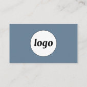 シンプル文字ロゴ・ダスティブルーグレー 名刺 (裏面)