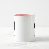 シンプル文字ロゴ・ビジネスブランディング赤面ピンク マグカップ (中央)
