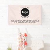 シンプル文字ロゴ・ビジネス赤面ピンク 横断幕 (インサイチュ)