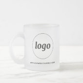 シンプル文字ロゴ フロストグラスマグカップ (左)