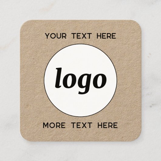 シンプル文字ロゴ・ロイヤリティカード スクエア名刺 (正面)