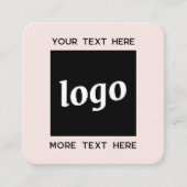 シンプル文字ロゴ・ロイヤリティカード スクエア名刺 (正面)