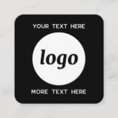 シンプル文字ロゴ・ロイヤリティカード スクエア名刺 (正面)