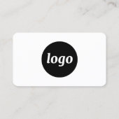 シンプル文字ロゴQRコード 名刺 (裏面)