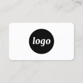 シンプル文字ロゴQRコード 名刺 (裏面)