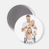 シンプル文字写真カスタムコラージュ家族 マグネット (正面/裏面)